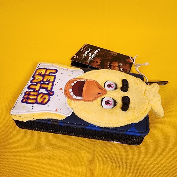 Loungefly Five Nights at Freddy's Chica Plush Cosplay Zip Around Wallet NEW - Picture 10 of 14